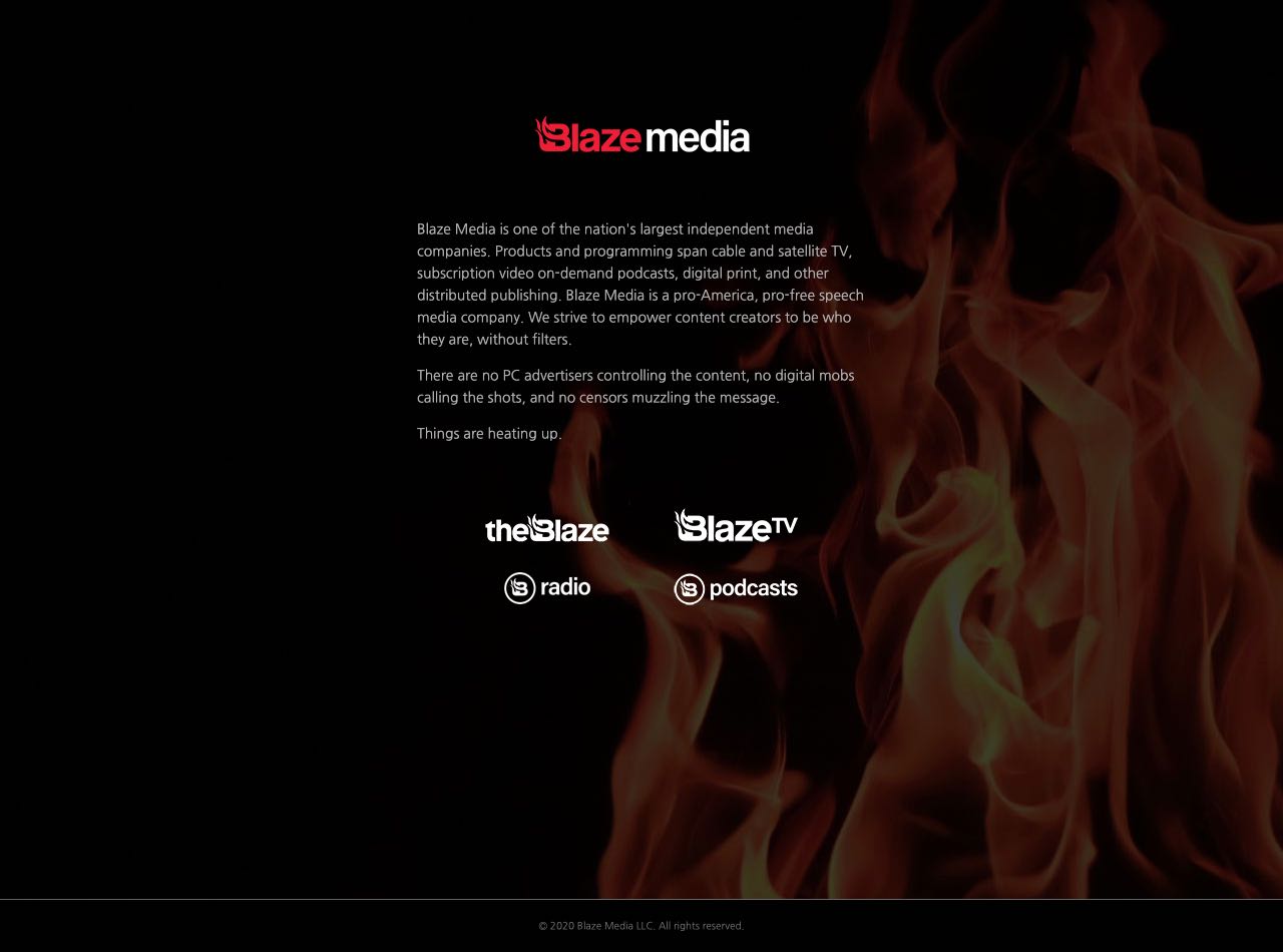 BlazeMedia.com website screenshot