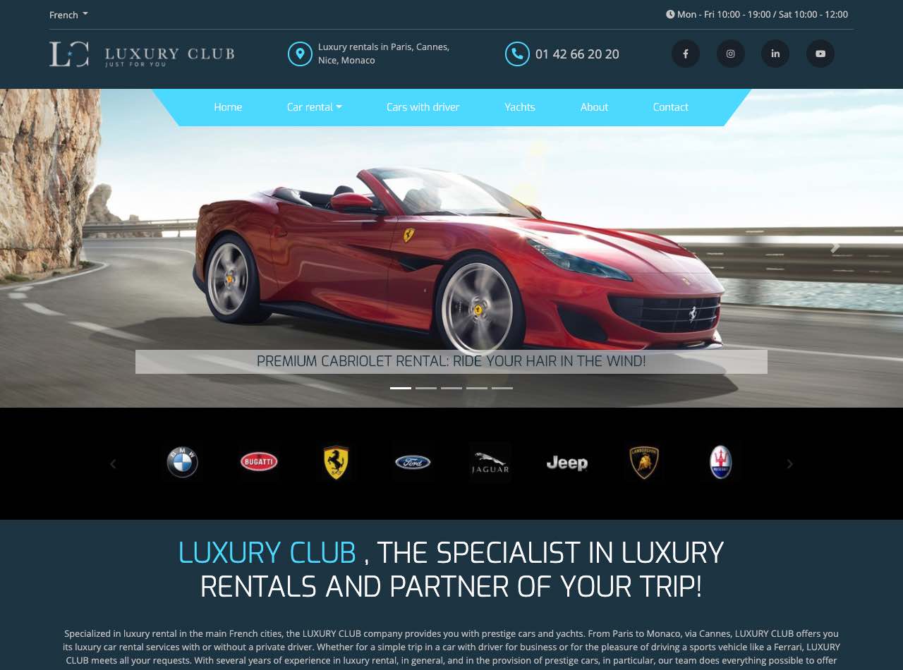 Luxury-Club.com website screenshot